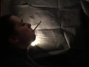 She destroys two cig in total dangling 10/16
