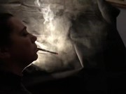 She destroys two cig in total dangling 2/16