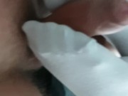 Teen Reverse Sockjob With Cum While Watching TV In Cute White Ankle Socks