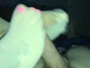 Girlfriends Tan Pantyhose Footjob 13/16