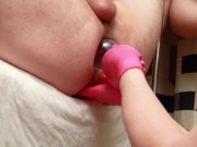 Die Herrin fistet mich und pumpt meinen Prolaps nach außen 10/16