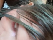 Alt Girl Doing Breath Play & Deepthroating Blowjob In Latex Dress 13/16