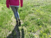 Young couple passionate hard fuck outdoor double cumshoot - LustTaste 4K 2/16