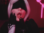 Cosplay Blowjob Sloppy Suck BBC with 2B 1/16