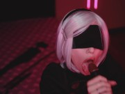 Cosplay Blowjob Sloppy Suck BBC with 2B 13/16