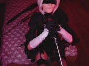 Cosplay Blowjob Sloppy Suck BBC with 2B 2/16
