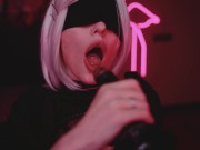 Cosplay Blowjob Sloppy Suck BBC with 2B 7/16