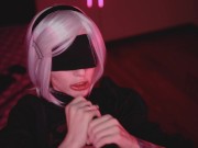 Cosplay Blowjob Sloppy Suck BBC with 2B 8/16