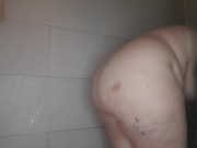 bbw spreads her ass to show you tight asshole as you spy on her in shower 5/16
