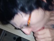 fucking horny secretary after dildo play and cum on her glasses 14/16