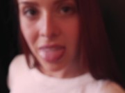 College Girl Sucking Big Cock and Eating 2 Cumshots! DAMN she loves CUM! 2/16