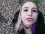 Random Blowjob To My StepBrother Dick In Real Public Area