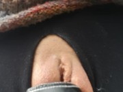 Little Wet Kitty Spreads Her Lips Open Wide on Her Bike Seat Out in Public! 1/16