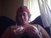 blonde cumming hard from playing with nipples 3/16