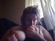 blonde cumming hard from playing with nipples 5/16