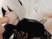2b Yorha Threesome ANAL AND BLOWJOB 3D Animation with Sound 10/16