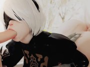 2b Yorha Threesome ANAL AND BLOWJOB 3D Animation with Sound 3/16
