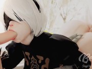 2b Yorha Threesome ANAL AND BLOWJOB 3D Animation with Sound 6/16