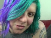 Chubby, Hairy Punk Girl Plays Jerk Off Instruction Game With You JOI 16/16