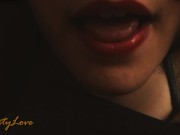 Hot Girl With Glasses & Lipstick - Blowjob and Cum on Boobs - SquirtyLove 1/16