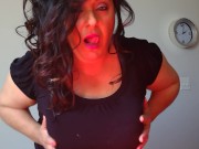 Dirty talk milf playing with big titties 3/16