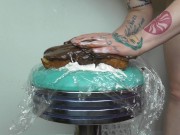 CRUSHING ICE CREAM CONES IN HEELS & BIG ASS CAKE SITTING 10/16