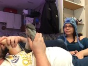 Nerdy Teen in Glasses Stinky Sock Removal, Foot Worship & BJ 3/16