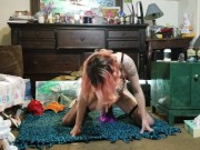 Stuffing my tiny pussy with a HUGE Bad Dragon toy! 10/16