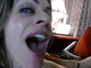 Sucking Cock in Collar and Cuffs with Cumswap 8/16