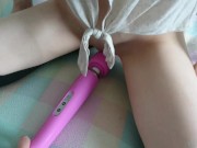 cute lesbian submissive girl begs to cum || intense ruined orgasm 10/16