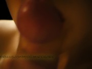 Girlfriend teases glans penis and frenulum with tongue and lips 11/16