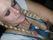 Amateur blonde gets for her attitude