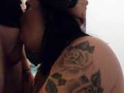 Hot Girl gives perfect slutty Deepthroat Blowjob and enjoys Cumshot on Her