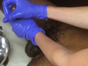 Patient gets Milked by NA with Gloves- ASMR - 6/16