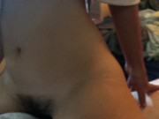 Girlfriend with big booty rides and fucks real good. Cumming with condom on 6/16