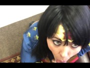 Wonderwoman Fucked and gets 3 Facials 5/16