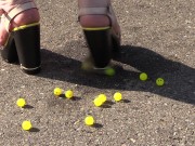 Feet trampled the ball as if it were your balls! Crush fetish. 14/16