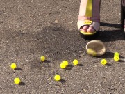 Feet trampled the ball as if it were your balls! Crush fetish. 16/16