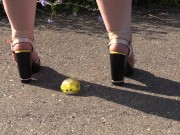 Feet trampled the ball as if it were your balls! Crush fetish. 4/16