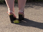 Feet trampled the ball as if it were your balls! Crush fetish. 5/16