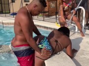 Public pool party outside blowjobs 14/16