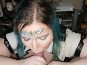 Festival Makeup & Policewoman Outfit Ring Gag Blowjob 2/16