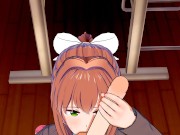 DDLC - Monika Sucks You Off After Creampie 14/16