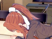 DDLC - Monika Sucks You Off After Creampie 3/16