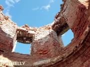 Fucking a cute teen in the ruins of a castle and cum in her pussy 1/16