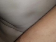 Boobaby riding Boobear in the car at the truck stop headed on vacation.  7/16