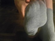 Japanese schoolgirl pouring cream on her feet 4/16