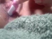 Stretch my peehole wet swollen pussy close up 11/16