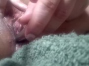Stretch my peehole wet swollen pussy close up 5/16