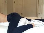 PILLOW HUMPING IN HER TIGHT JEANS 14/16